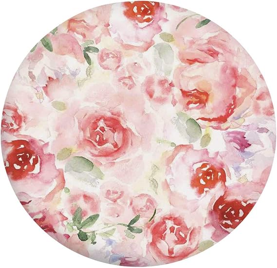 Mantel ajustable de poliéster con bordes elásticos, mezcla de rosas de