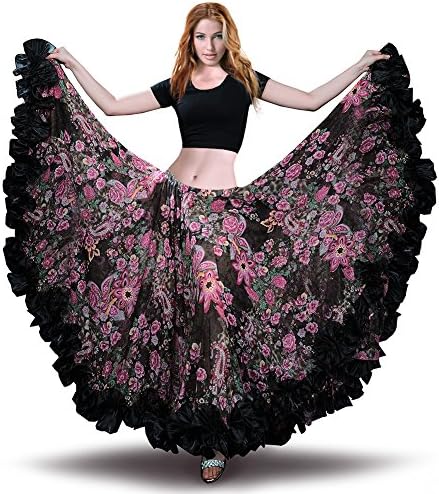 Amazon.com: Belly Dance White Tribal 25 Yard Skirt, Top & Hip