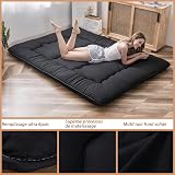 MAXYOYO Japanese Floor Futon Mattress Double Black Memory Foam Thick Tatami Pad view 4