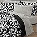 My Room Zebra Ultra Soft Microfiber Comforter Sheet Set,White/ Black, Twin/Twin X-Large