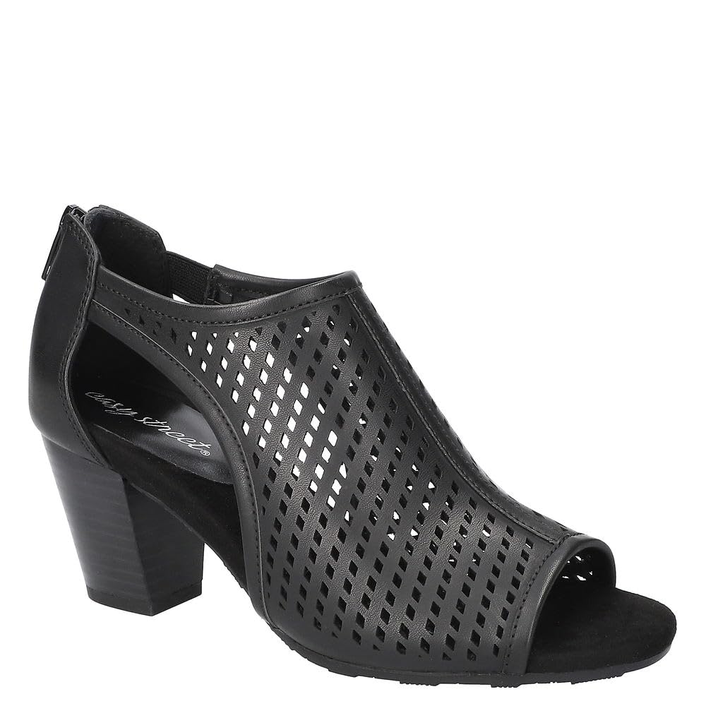 Easy Street Women’s Amiri Heeled Sandal, Black, 8 X-Wide
