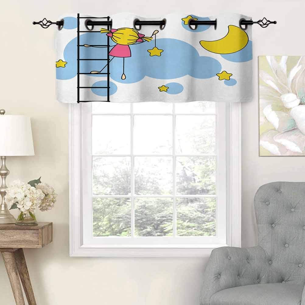 Hiiiman Kurze Vorhänge mit Ösen, elegante Paneele, niedliches Mädchen