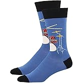 Socksmith Men's Drum Solo Novelty Sock, Bluefog,One Size