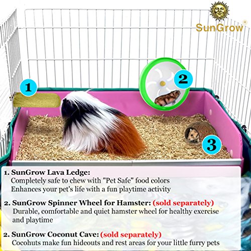 SunGrow Yellow Lava Ledge, Block for Birds, Rock Perch for Chinchillas