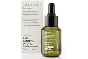 Self Tanning Drops - Unscented Bronzing Drops, Light to Medium, Premium Organic Non-Toxic Vegan Self Tanner, Streak-Free Face