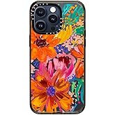 CASETiFY Impact Case for iPhone 15 Pro Max [4X Military Grade Drop Tested / 8.2ft Drop Protection] - Paint Prints - Ettavee Watercolor Fleurs - Clear Black