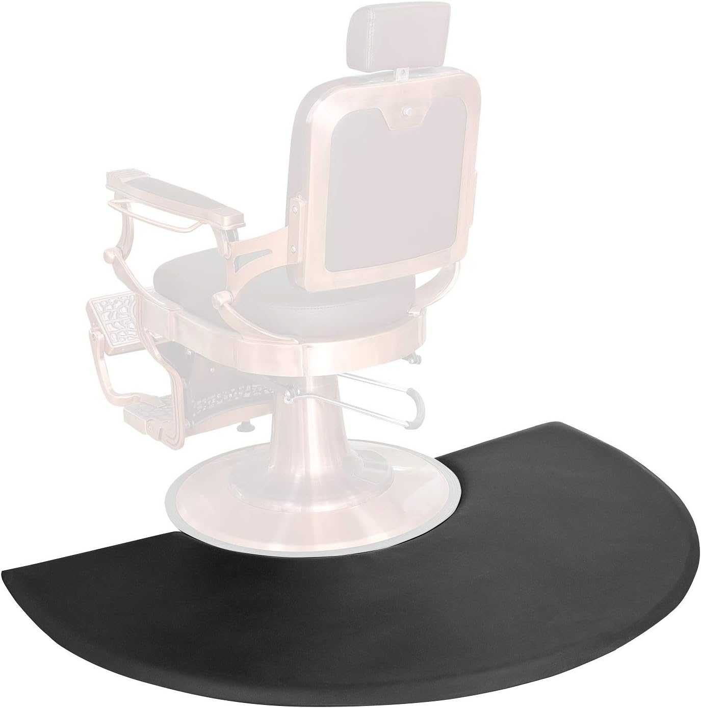 Kaleurrier Barber Chair Anti-Fatigue Floor Mat 5 ft. x 3 ft. with Semi-Circle Cut-Out for Barber Station Salon Shop,Slip Resistant, Waterproof,1 Inches Thick Saloon Foam Pad,Black: Kitchen & Dining