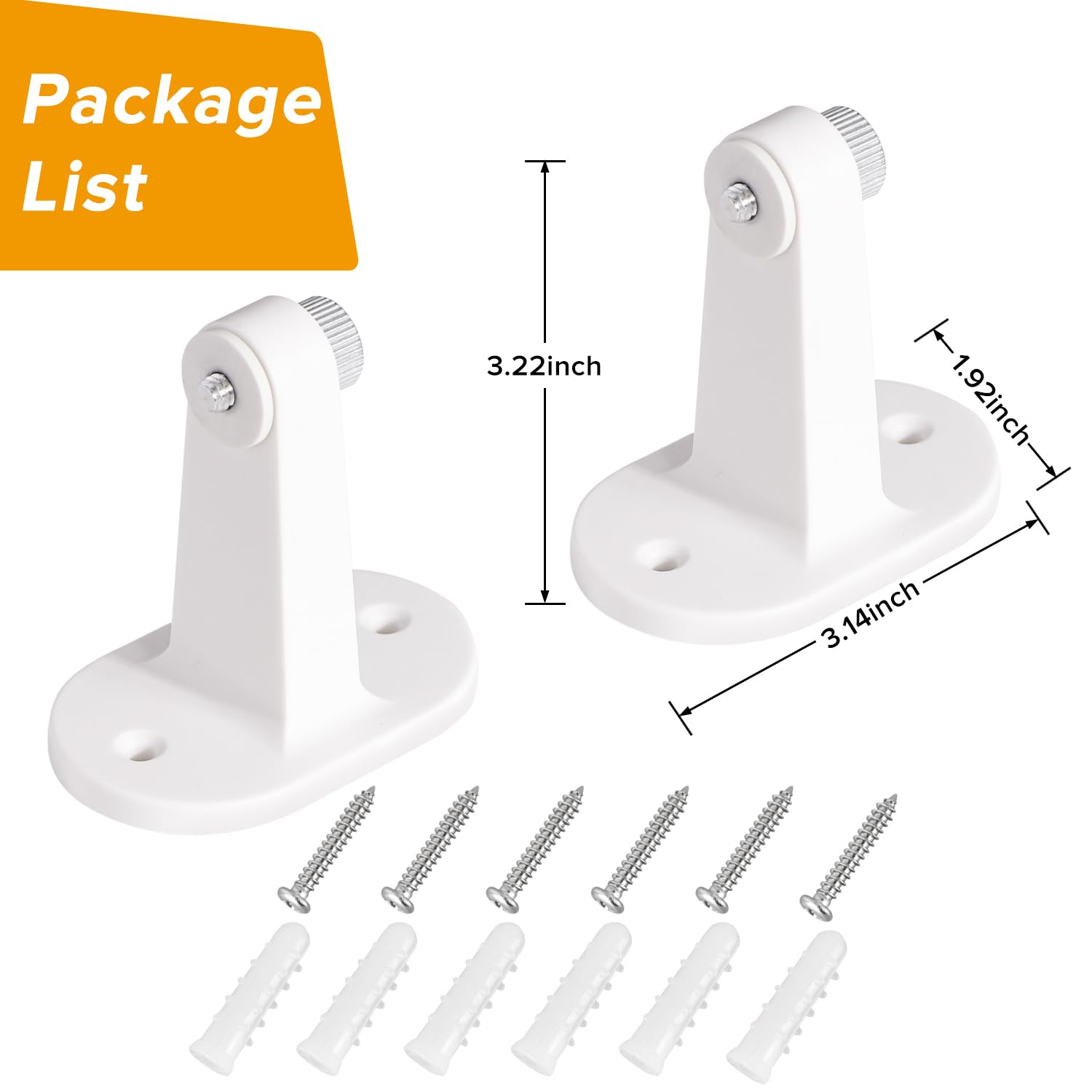 2Pack Wall Mount Bracket for Wyze Cam Pan V3, Wyze Cam Pan V2, 360°Swivel Adjustable Adhesive Mounting Bracket for Wyze Outdoor Indoor Wireless Camera System, Easy to Set Up in Just 2 Steps