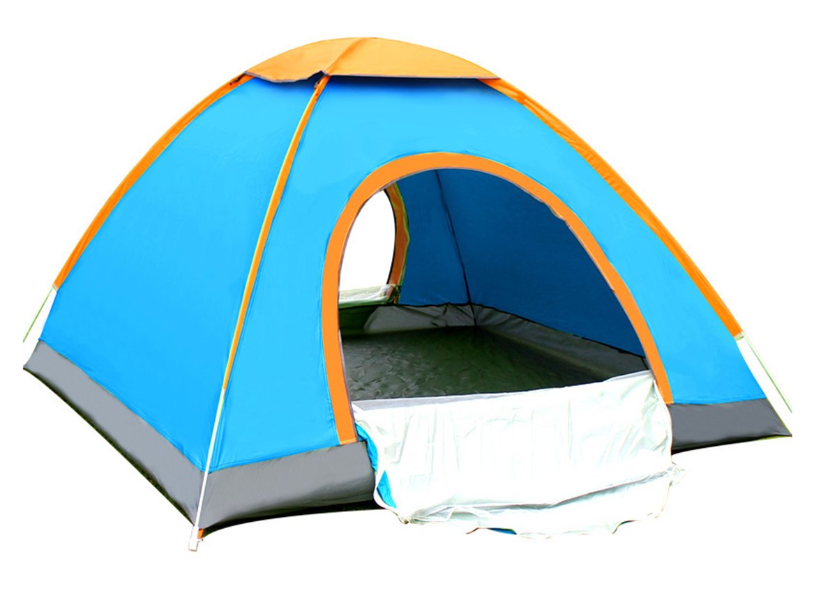 Ghlee Family 2-3 Person Camping Hiking Outdoor Tent Fully automatic Three seconds Speed to Oen Tent 200 x 150 x 120 CM Blue