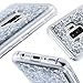 Caka Galaxy S9 Plus Case, Galaxy S9 Plus Glitter Case Liquid Series Luxury Fashion Bling Flowing Liquid Floating Sparkle Glitter Soft TPU Case for Samsung Galaxy S9 Plus (Silver)