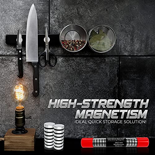 20 PCS High Strength Neodymium with Double Sided Adhesive, for