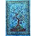 Handicrunch Boho Tree of Life Tapestry, Medium, Turquoise