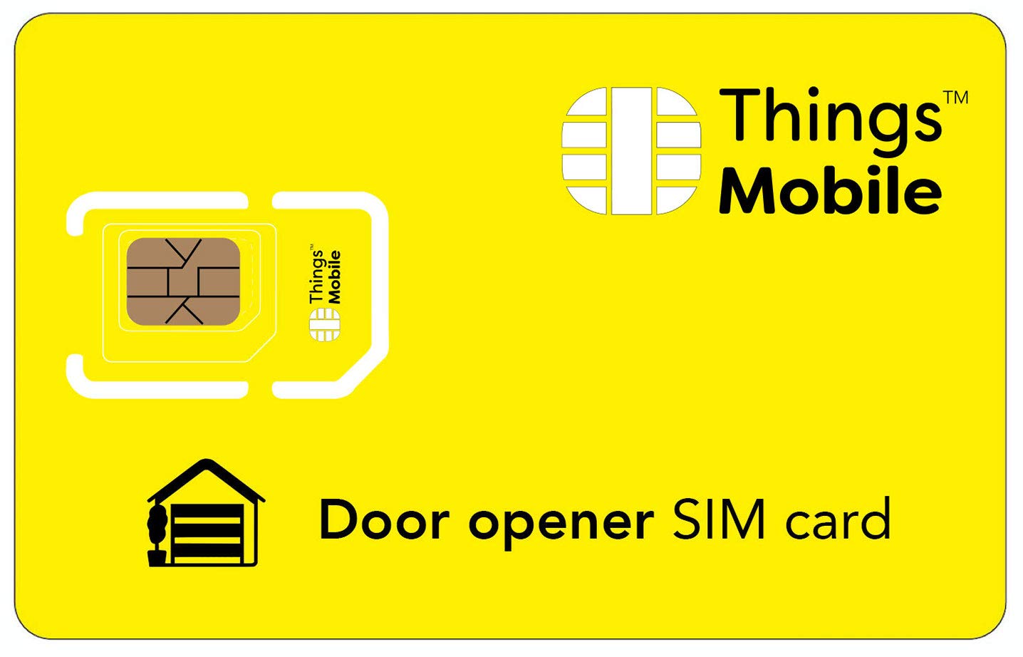 DOOR OPENER SIM Card - Things Mobile - with Global Coverage and Multi-Operator GSM/2G/3G/4G LTE Network, No Fixed costs, No Expiration Date and Competitive Rates, with €10 Credit Included