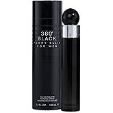 Perry Ellis 360° Black Eau De Toilette Spray for Men - Mens Cologne, Long Lasting Perfume, EDT, Fragrance with Notes of Ginger, Cardamom & Tobacco Leaf - 3.4 fl oz (100 mL)
