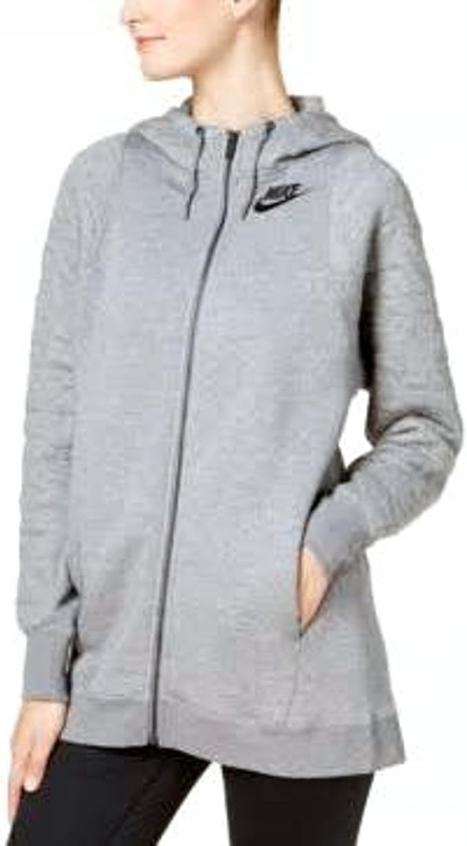 Amazon.com : NIKE WMNS Sportswear Quilted Fleece Full Zip Hoodie Jacket - Gray sz Medium 