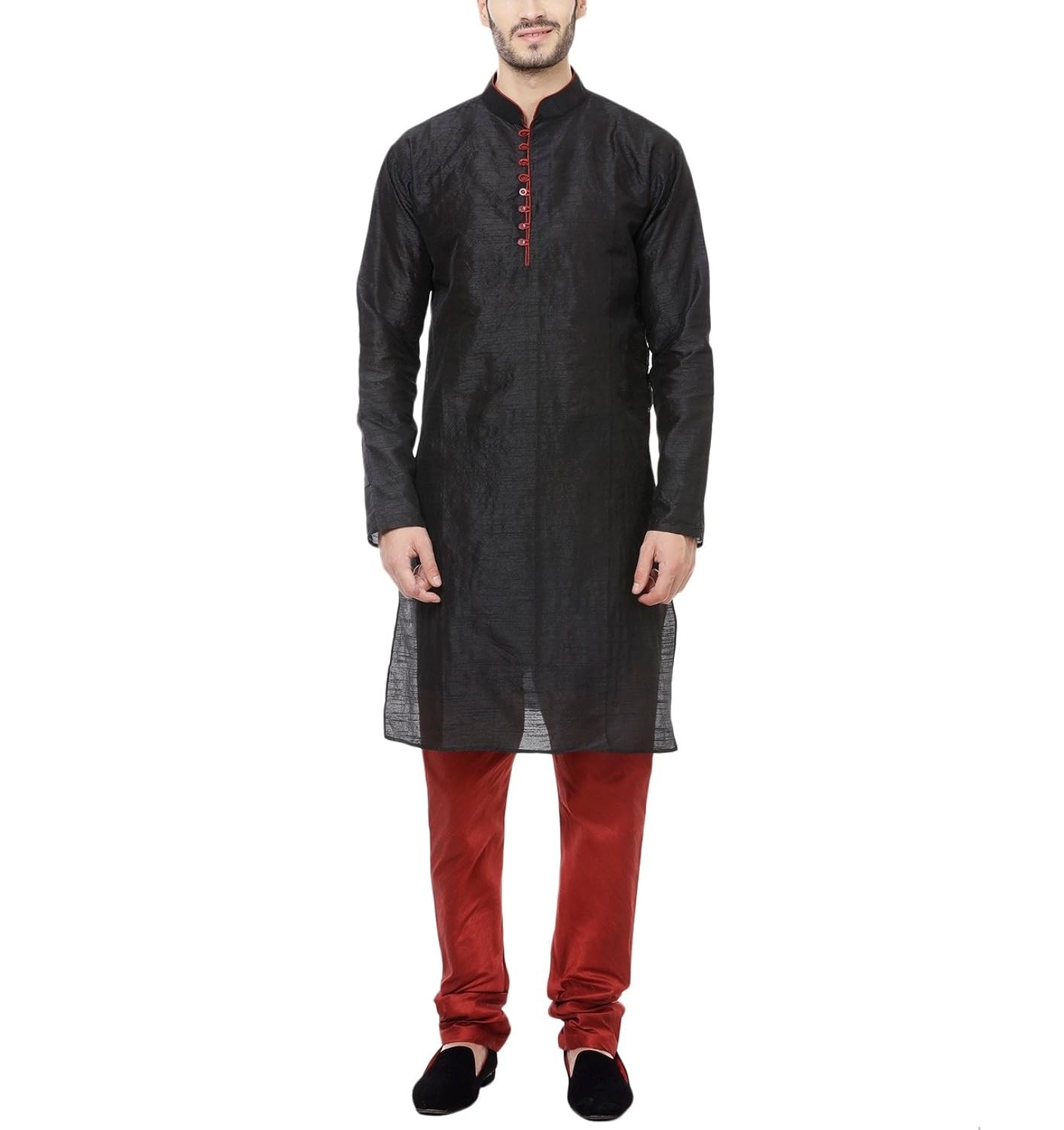 cenizas art silk blend kurta pyjama for men