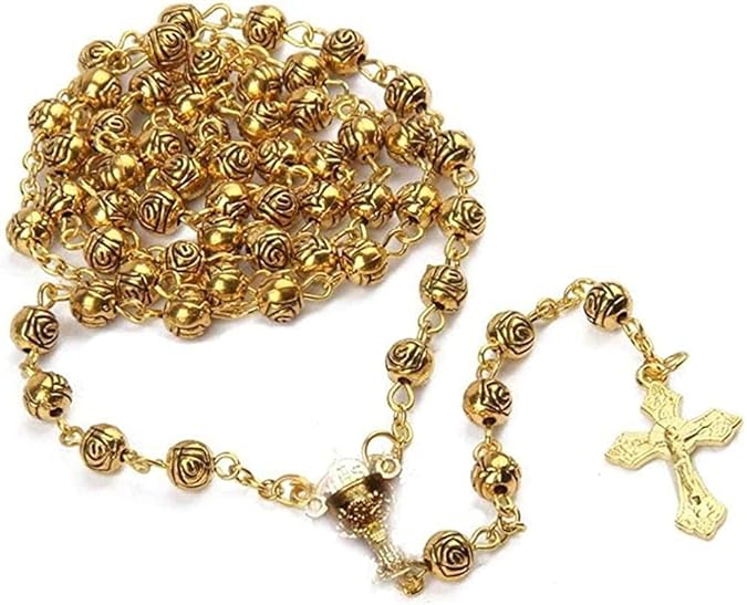 Collana Collana 2020 Classico Gioielli Religiosi Donne Oro Rosa Perla