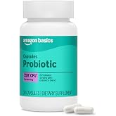 Amazon Basics Probiotic 35 Billion CFU, 8 Probiotic Strains with Prebiotic Blend, Supports Healthy Digestion, 30 Vegetarian Capsules, 1 Month Supply, Packaging May Vary