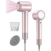 Hair Dryer,150000 RPM Ionic Blow Dryer with 500M Negative Ions, Lightweight Travel Hair Dryer with Magnetic Diffuser & Nozzle for Fast Drying, Low Noise Brushless Motor for Salon & Home Use,Pink