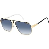 Carrera Men's Casual Pilot Sunglasses, Black Gold/Blue Shaded, 62/14/145