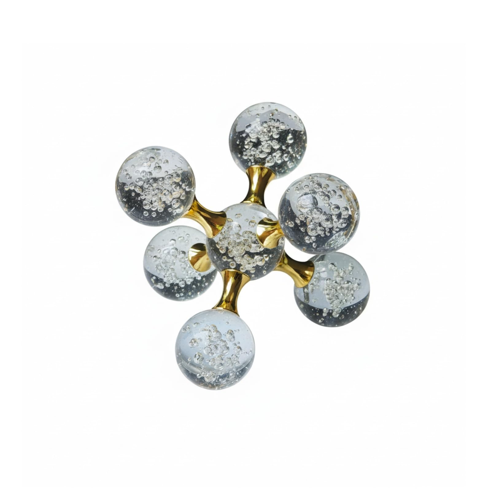 Sharplace Bubble Sphere Figurine Decorative Sculpture Unique Modern Statue Desktop Ornament for Shelf Desk Bedroom Entrance Living Room, L