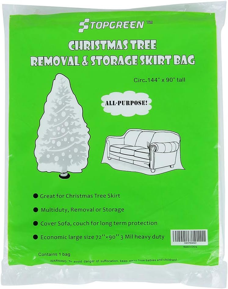 TopGreen Plastic Bag All-Purpose Bag 3MIL Heavy Duty Storage Disposal Bag Waterproof Dustproof Patio Furniture Cover Large Multi-Purpose Bags