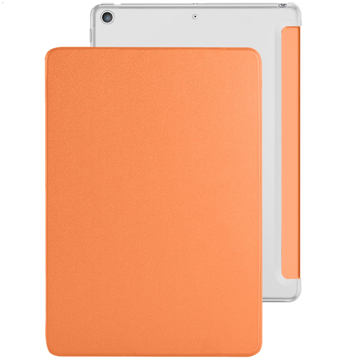 DuraSafe Cases for iPad Air 4/5/6 11 Gen A2588 A2316 MM6R3B/A MM6T3B/A MYHX2B/A Trifold PC Lightweight Smart PU Leather Hard Cover - Orange
