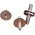 JWL HAWNKOA PRODUCTS Solid Brass Cane Connectors Couplers 3/8" x 16 Threads to Split Canes (2)