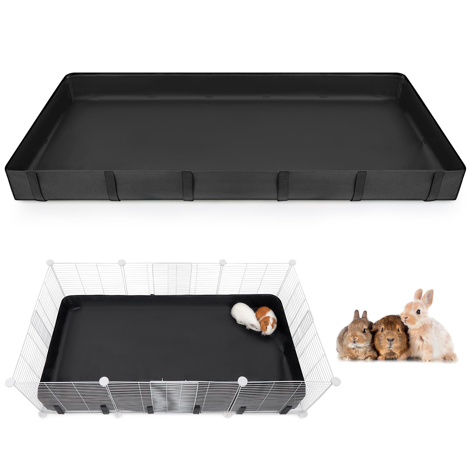 Photo 1 of Guinea Pig Cage Liner, Waterproof Liner for Guinea Pigs, Guinea Pig Bedding with Tarp Bottom for C&C Grids, Cage Liners for Guinea Pig, Bunny, Hamster, Rabbit,Not Include Cage,56 * 28 inches