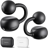 Kinglucky Next‑Gen Clip-On Earbuds, Open Ear Earbuds for Running Small Ears | Upgraded Wireless Headphones | 50H Playtime, Physical Button, Bluetooth 6.0 4g Ultra-Light, Crystal-Clear Sound, IPX6, Black