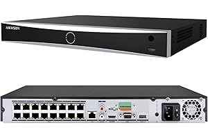 WIZTRONIC NVR 16 Channel DS-7616NXI-K2/16P 16-ch PoE 1U K Series AcuSense 4K NVR Plug & Play Network Video Recorder Compatible with Hikvision IP Camera International Version