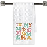 Chicimln Dog Mom Gifts Kitchen Towels, Gifts for Dogs Lovers Decorative Hand Towels for Bathroom, Groovy in My Dog Mom Era Dish Tea Towel Drying Cloth for Kitchen Decor, 16x24 Inch