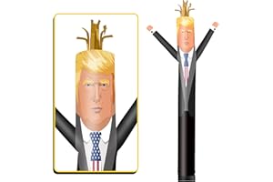 GOODENY 10FT Tall Inflatable Tube Man (12''Diameter) Wacky Wavy Dancing Guy for Outdoor Decoration Advertising Business Promotion - Trump (Blower Not Included)
