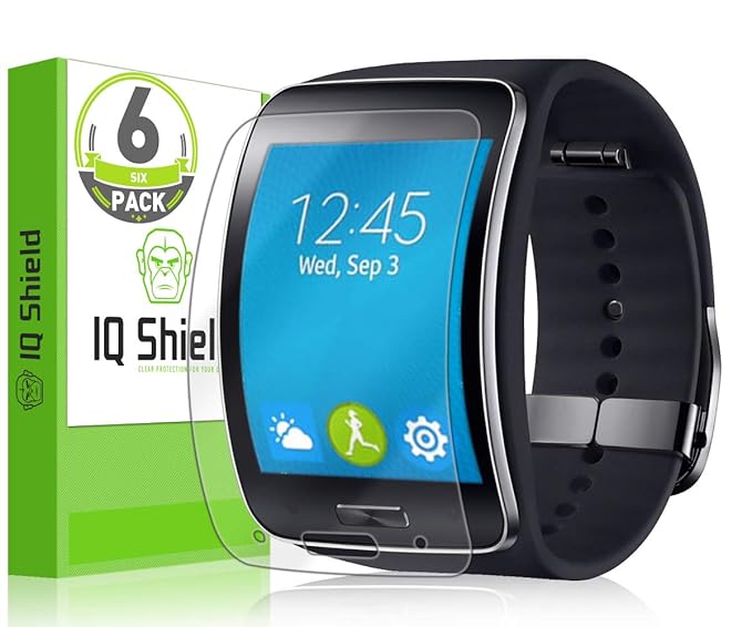 IQShield Screen Protector Compatible with Samsung Gear S (6-Pack) LiquidSkin Anti-Bubble Clear Film