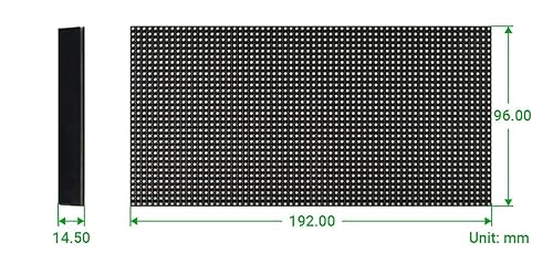 Pannello LED Matrix RGB 64x32 Pixel – Display Full-Color 192x96mm, Regolabile, Per Raspberry Pi, Pico, ESP32, Arduino, Con Risorse Open Source