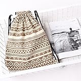DANUC Gym Sack Bag Drawstring Backpack Sport Bag for Men & Women School Travel Backpack (Brown)