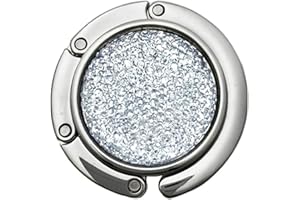 Milaloko Purse Hook Foldable - Folding Handbag Table Hanger-Bag Hanger Collection-Desk Hooks for Purse (Style D-Sliver Color, 1 Hook)