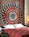 RAJRANG Peacock Mandala Tapestry Hippie Wall Hanging 90x84 inch Decorative Trippy Tapestries Boho Indian Handmade Cotton Bedspread