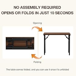 TEMI Small Computer Desk Folding Table - No