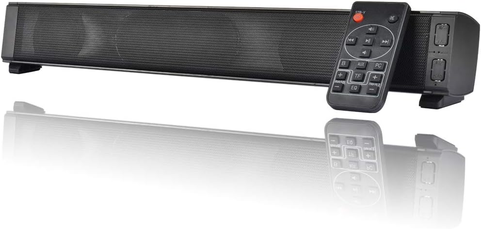 soundbar, Wired & Wireless Bluetooth 5.0 Speaker for TV, Portable Bluetooth Stereo Speaker with Remote Control,Bass Adjustable Surround Sound for Home Theater
