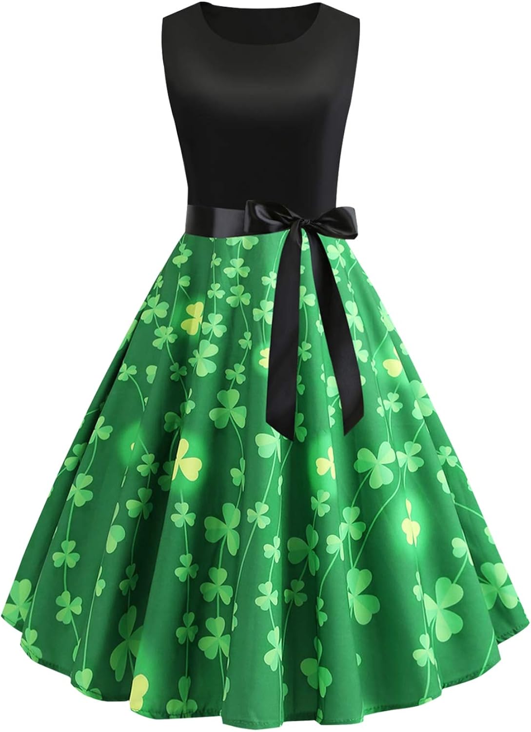Buy TURNMEON Womens St. Patrick's Day Dress Green Shamrocks Vintage Sleeveless Party Cocktail Buy TURNMEON Womens St. Patrick's Day Dress Green Shamrocks Vintage Sleeveless Party Cocktail
