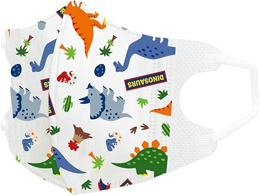 Amazon Co Jp スケーター 三層 不織布 立体 マスク 2 3才 子供用 5枚入 ディノサウルス 恐竜 Mskb1 A ホーム キッチン