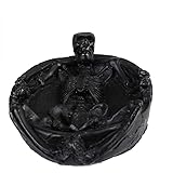 BlankLeaf Polyresin Ashtray (11 x 9 x 4 cm, Black)