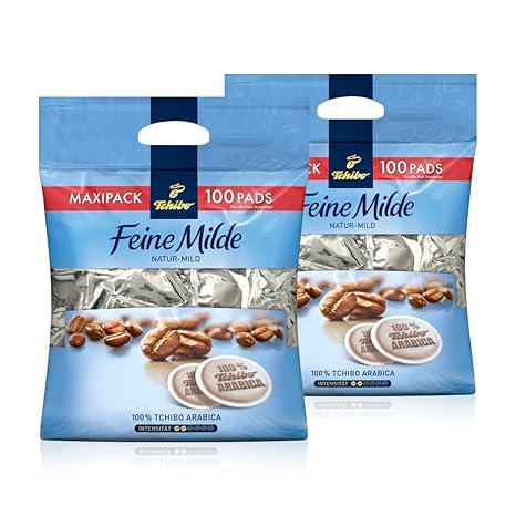 Tchibo Feine Milde Kaffee-Pads, 200 Stück (2 x 100 Pads)