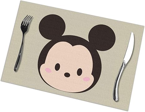 Amazon かわいいミッキーマウスの赤ちゃん ランチョンマット かわいい おしゃれ 食卓飾り 滑り止め 断熱 家庭レスト ラン用 プレース マット 6枚セット 30x45cm ランチョンマット オンライン通販