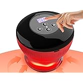 BIVIPO 5-in-1 Smart Cupping Therapy Set, Electric Massager with 12 Adjustable Suction & Heat Levels, Red Light Therapy, Multifunctional Cupping Therapy Device for Relief and Relaxation, Red