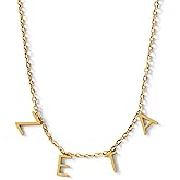 Sorority Shop Zeta Tau Alpha Necklace — ZTA Name Necklace, 18K Gold Plated Sorority Gifts Necklace, Long-Lasting Zeta Tau Alpha Gifts for Women