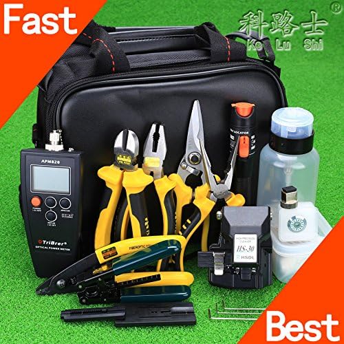 Cruiser FTTH Fiber Optic Cable Connection Welding Termination Tool Kit Optical Power Meter Visual Fault Locator 10mW Fiber Optical Cleaver Wire Stripper Scissors