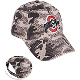 Desert Cactus The Ohio State University Baseball Hat OSU Buckeyes Brimmed Embroidered Hats Cap Adjustable Cloth Strap Adult (Style U1) Gray