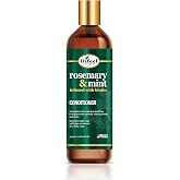 Difeel Elevated Rosemary Mint Hair Conditioner with Biotin 12 oz. - Made with Natural Rosemary &amp; Mint to Strengthen Dry, Damaged Hair, Promote Growth, Smooth Split Ends &amp; Moisturize Dry Scalp